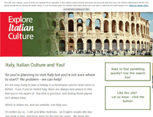 Tablet Screenshot of explore-italian-culture.com
